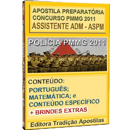 APOSTILA CONCURSO PMMG ASPM 2011 R$12,99 DOWNLOAD