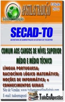 Apostila Concurso SECAD TO 2012– Nível Médio e Médio Técnico