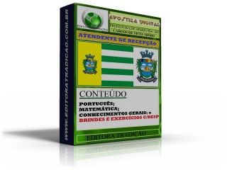 APOSTILA CONCURSO APARECIDA DE GOIÂNIA ATENDENTE DE RECEPÇÃO